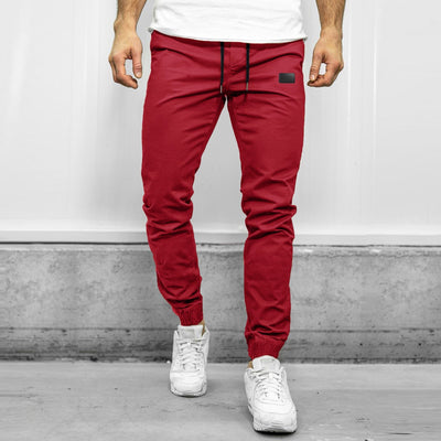 Heren cargo broek Relaxed fit Tapered pijp Elastische taille Meerdere zakken